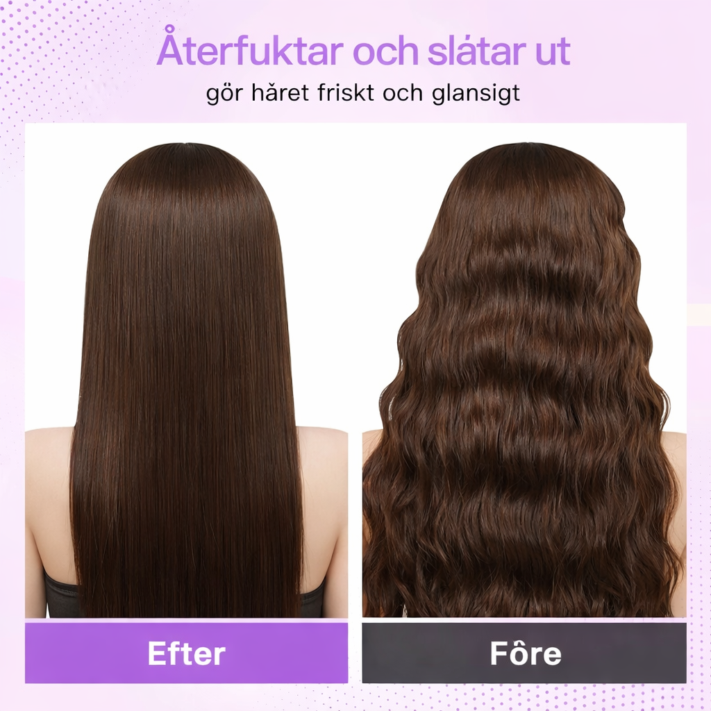 Sladdlös hårutredande plattborste